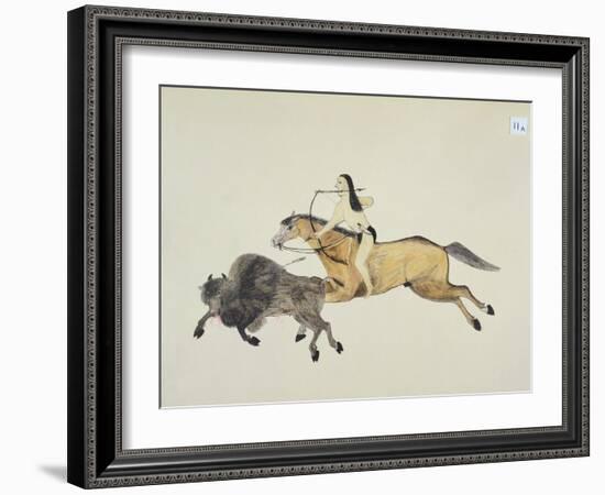 Plains Indian Equipment for the Buffalo Hunt-Kills Two-Framed Giclee Print