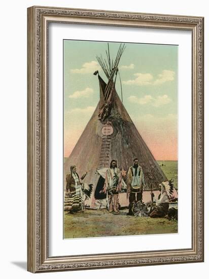 Plains Indians Tepee-null-Framed Art Print