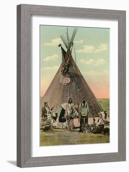 Plains Indians Tepee-null-Framed Art Print