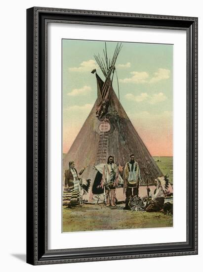 Plains Indians Tepee-null-Framed Art Print