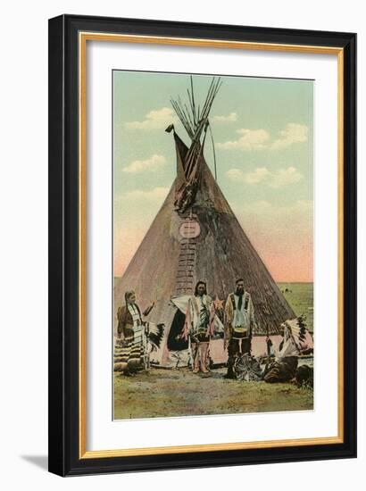 Plains Indians Tepee-null-Framed Art Print