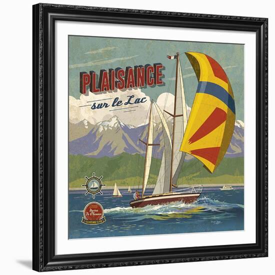 Plaisance sur lac-Bruno Pozzo-Framed Art Print