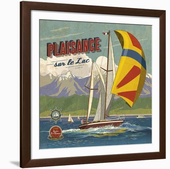 Plaisance sur lac-Bruno Pozzo-Framed Art Print