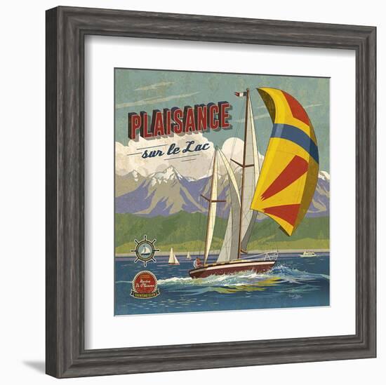 Plaisance sur lac-Bruno Pozzo-Framed Art Print