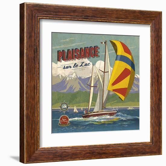 Plaisance sur lac-Bruno Pozzo-Framed Art Print