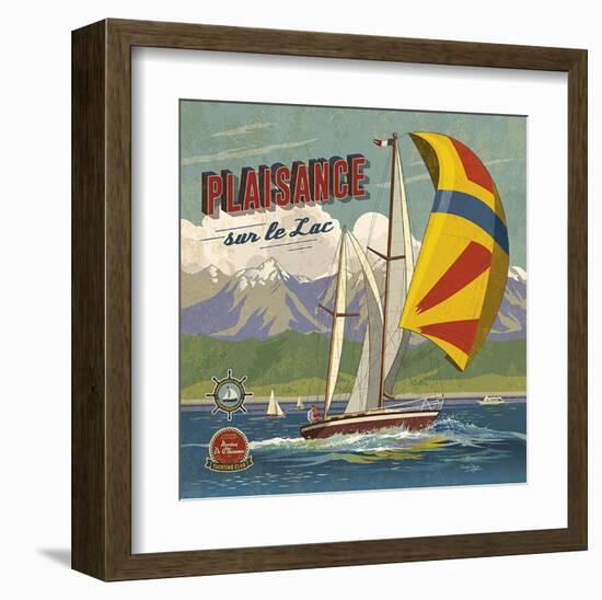 Plaisance sur lac-Bruno Pozzo-Framed Art Print