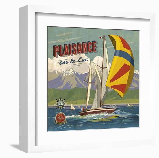 Plaisance sur lac-Bruno Pozzo-Framed Art Print