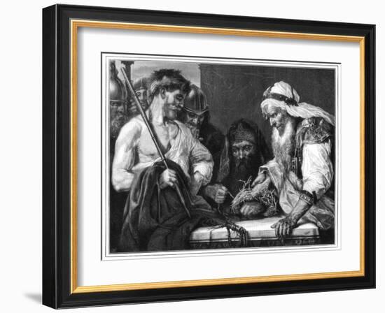 Plaiting the Crown of Thorns, 1875-null-Framed Giclee Print