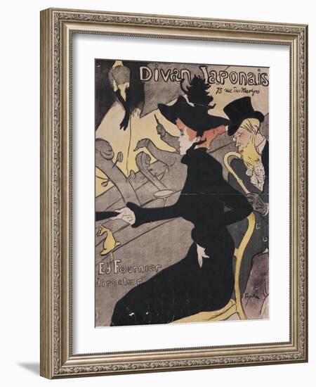 Plakat Divan Japonais, 75 Rue Des Martyres-Henri de Toulouse-Lautrec-Framed Giclee Print