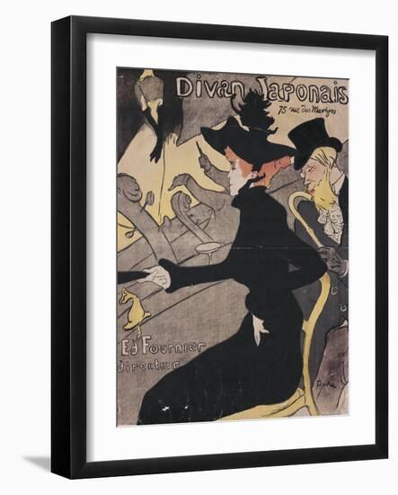 Plakat Divan Japonais, 75 Rue Des Martyres-Henri de Toulouse-Lautrec-Framed Giclee Print