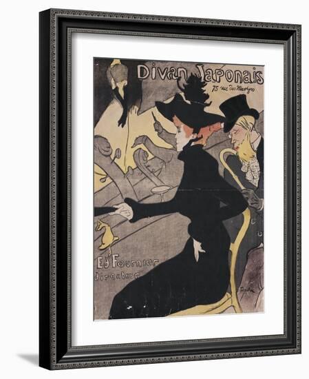 Plakat Divan Japonais, 75 Rue Des Martyres-Henri de Toulouse-Lautrec-Framed Giclee Print