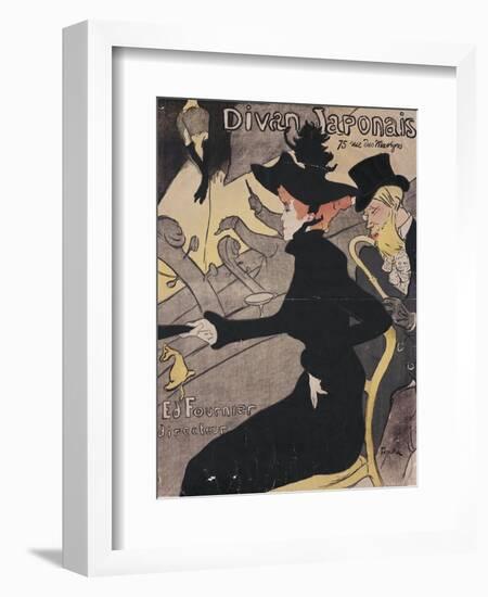 Plakat Divan Japonais, 75 Rue Des Martyres-Henri de Toulouse-Lautrec-Framed Giclee Print