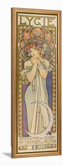 Plakat Fuer Die Tanzgruppe "Lygie" Paris, 1901, (Oberer Teil)-Alphonse Mucha-Framed Premier Image Canvas