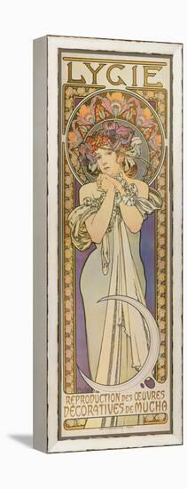 Plakat Fuer Die Tanzgruppe "Lygie" Paris, 1901, (Oberer Teil)-Alphonse Mucha-Framed Premier Image Canvas