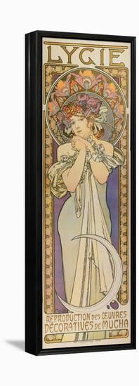 Plakat Fuer Die Tanzgruppe "Lygie" Paris, 1901, (Oberer Teil)-Alphonse Mucha-Framed Premier Image Canvas