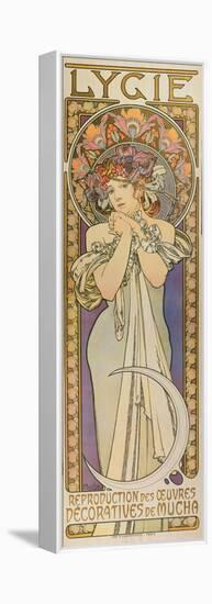 Plakat Fuer Die Tanzgruppe "Lygie" Paris, 1901, (Oberer Teil)-Alphonse Mucha-Framed Premier Image Canvas