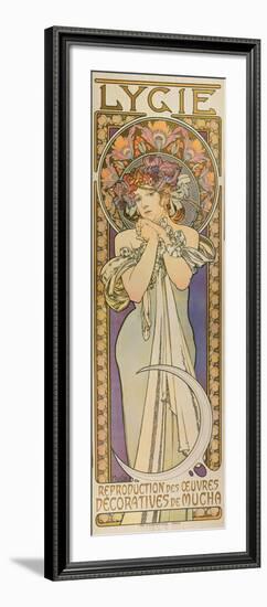 Plakat Fuer Die Tanzgruppe "Lygie" Paris, 1901, (Oberer Teil)-Alphonse Mucha-Framed Giclee Print