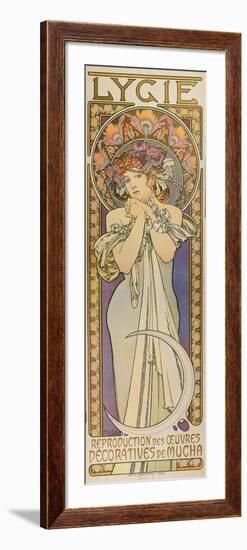 Plakat Fuer Die Tanzgruppe "Lygie" Paris, 1901, (Oberer Teil)-Alphonse Mucha-Framed Giclee Print