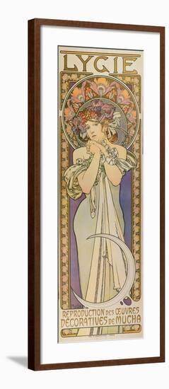 Plakat Fuer Die Tanzgruppe "Lygie" Paris, 1901, (Oberer Teil)-Alphonse Mucha-Framed Giclee Print