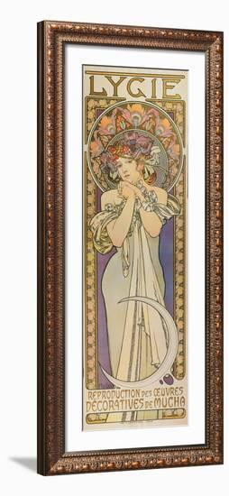 Plakat Fuer Die Tanzgruppe "Lygie" Paris, 1901, (Oberer Teil)-Alphonse Mucha-Framed Giclee Print