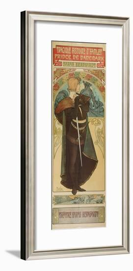 Plakat Fuer &Quot;Hamlet&Quot; Im Theater Sarah Bernhardt, 1899-Alphonse Mucha-Framed Giclee Print