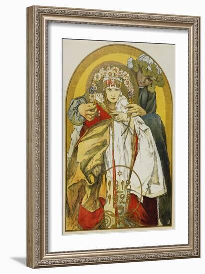 Plakat Zum Zehnten Jahrestag Des Bestehens Der Tschechoslowakischen Republik, 1928-Alphonse Mucha-Framed Giclee Print