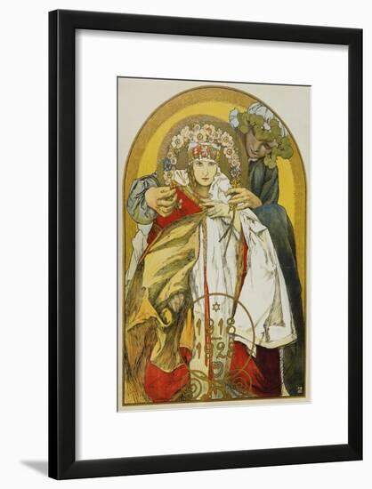 Plakat Zum Zehnten Jahrestag Des Bestehens Der Tschechoslowakischen Republik, 1928-Alphonse Mucha-Framed Giclee Print