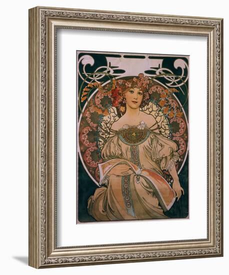 Plakatgestaltung (Urspruenglich Fuer F. Champenois, Jedoch Ohne Firmeneindruck), 1897-Alphonse Mucha-Framed Giclee Print