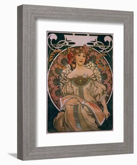 Plakatgestaltung (Urspruenglich Fuer F. Champenois, Jedoch Ohne Firmeneindruck), 1897-Alphonse Mucha-Framed Giclee Print