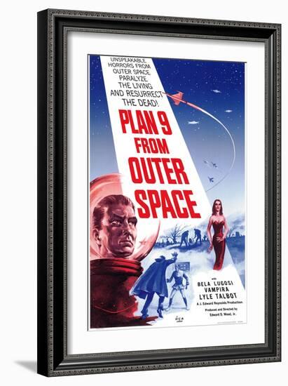 Plan 9 From Outer Space, 1959-null-Framed Premium Giclee Print