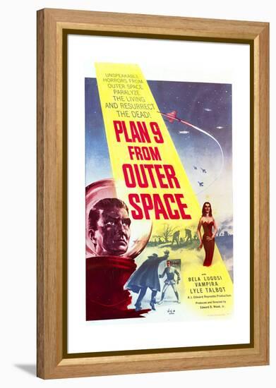 Plan 9 from Outer Space - Movie Poster Reproduction-null-Framed Stretched Canvas