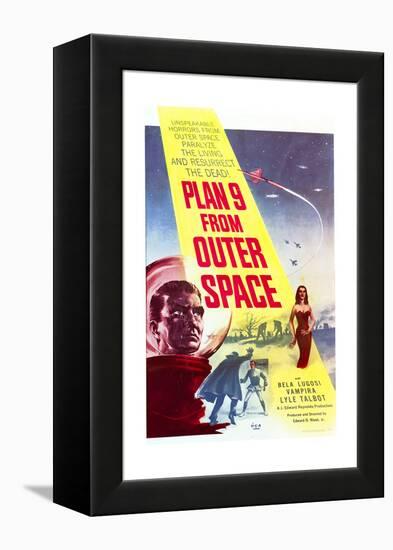 Plan 9 from Outer Space - Movie Poster Reproduction-null-Framed Stretched Canvas