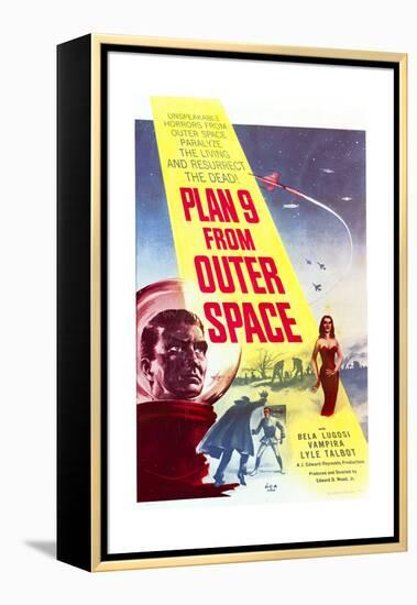 Plan 9 from Outer Space - Movie Poster Reproduction-null-Framed Stretched Canvas