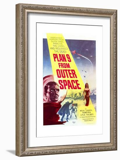 Plan 9 from Outer Space - Movie Poster Reproduction-null-Framed Premium Giclee Print