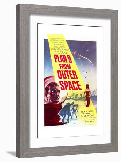 Plan 9 from Outer Space - Movie Poster Reproduction-null-Framed Premium Giclee Print