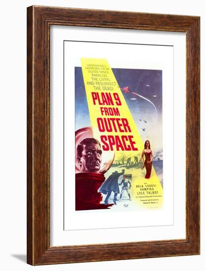 Plan 9 from Outer Space - Movie Poster Reproduction-null-Framed Premium Giclee Print