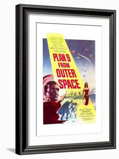 Plan 9 from Outer Space - Movie Poster Reproduction-null-Framed Premium Giclee Print