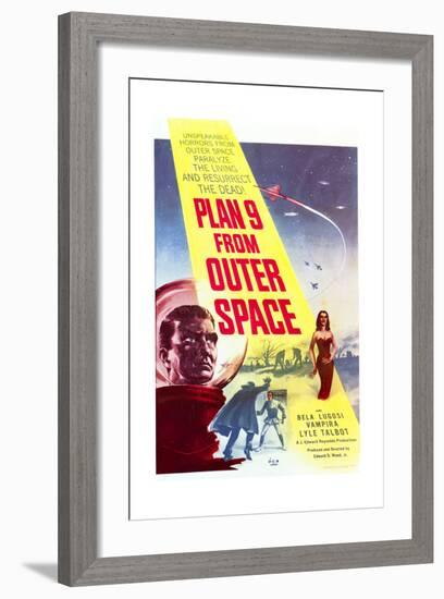 Plan 9 from Outer Space - Movie Poster Reproduction-null-Framed Art Print