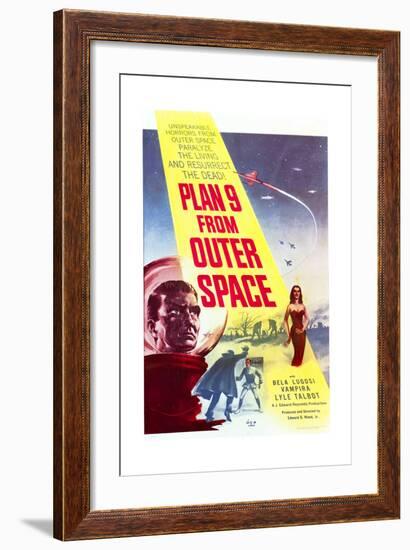 Plan 9 from Outer Space - Movie Poster Reproduction-null-Framed Art Print