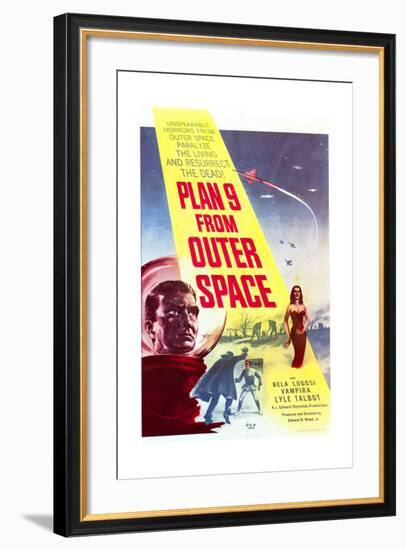 Plan 9 from Outer Space - Movie Poster Reproduction-null-Framed Art Print