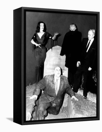 Plan 9 From Outer Space, Vampira, Tor Johnson, Dr. Tom Mason (Bela Lugosi's Double), Criswell, 1959-null-Framed Stretched Canvas