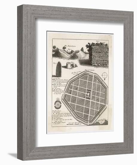 Plan and Details from the Well-Preserved Roman Town of Silchester-null-Framed Art Print