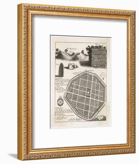 Plan and Details from the Well-Preserved Roman Town of Silchester-null-Framed Art Print