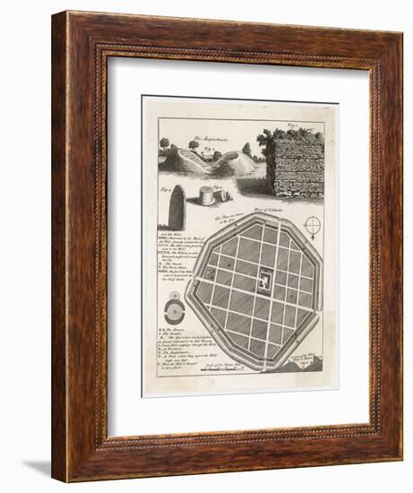 Plan and Details from the Well-Preserved Roman Town of Silchester-null-Framed Art Print