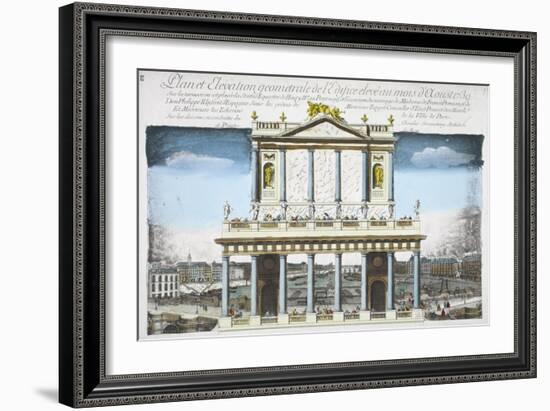 Plan and Elevation of the Structure Built on August 1739-null-Framed Giclee Print