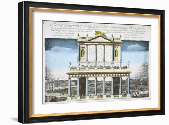 Plan and Elevation of the Structure Built on August 1739-null-Framed Giclee Print