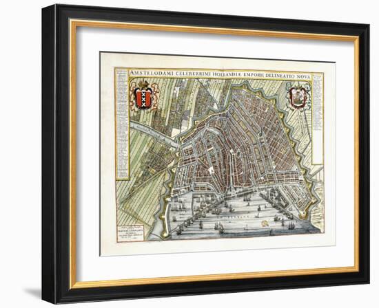 Plan and View of the Towns and Buildings of Holland and the Low Countries, 1649-Joan Blaeu-Framed Giclee Print