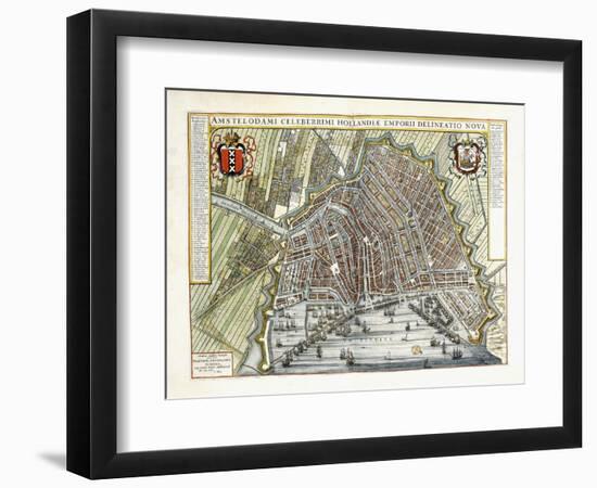 Plan and View of the Towns and Buildings of Holland and the Low Countries, 1649-Joan Blaeu-Framed Giclee Print