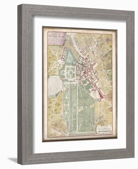 Plan d'ensemble de Fontainebleau-null-Framed Giclee Print