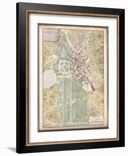 Plan d'ensemble de Fontainebleau-null-Framed Giclee Print